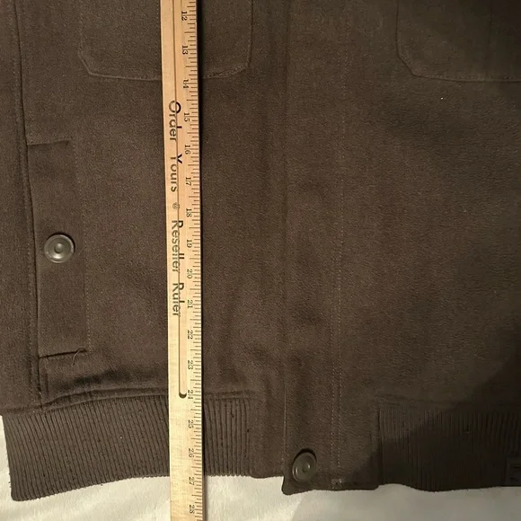 Premium Lounge Wool Blend Military Style Utility Cargo Jacket Coat Men XXL brown